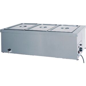 FORCAR Tavola Calda da Banco Bagnomaria BM1780 - Acciaio Inox AISI 304 - Diverse Capaci