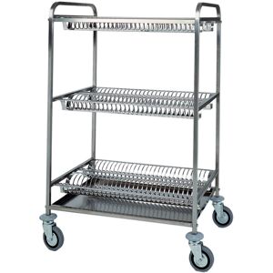 FORCAR Carrello Inox Scolapiatti e Bicchieri - Diversi Modelli