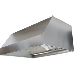 Aluminox Sas Cappa di Aspirazione a Parete Neutra Inox 304 - Cm 90 x 340 x 45 h - N° Filtri 6