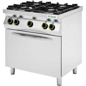 FIMAR Cucina a Gas 4 Fuochi con Forno Elettrico - Capacità 4 Teglie GN1/1