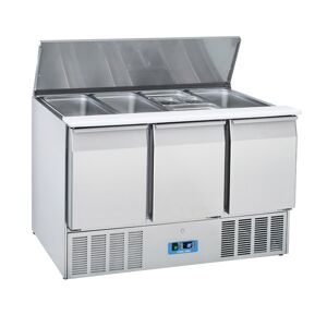 CoolHead Saladette Refrigerata Statica GN1/1 3 Porte - Top Inox Apribile - Capacità Lt 36