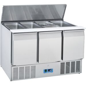 CoolHead Saladette Refrigerata Statica GN1/1 3 Porte - Top Inox Apribile - Capacità Lt 36