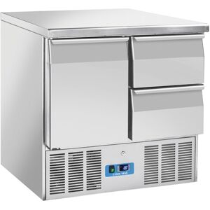 CoolHead Saladette Refrigerata Statica GN1/1 1 Porta + 2 Cassetti - Top Inox - Capacità L