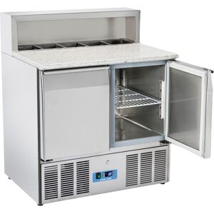 CoolHead Saladette Refrigerata Statica 2 Porte - Top in Granito - 5 Vaschette GN1/6 - Cap