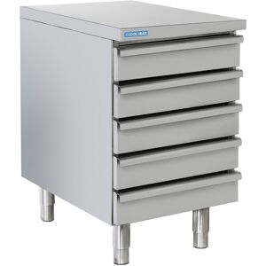 CoolHead Cassettiera Neutra in Acciaio Inox per Contenitori Impasti Pizza - 5 o 7 Cassett