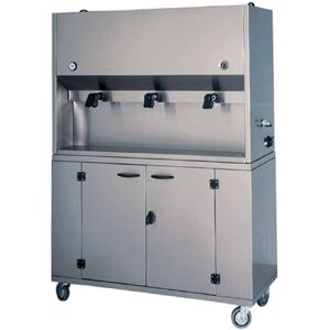 FORCAR Armadio Distributore per Prime Colazioni DCM1699 - Acciaio Inox - 2 o 3 Recipien