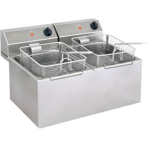 GAM International Friggitrice elettrica, Vasca doppia, 8+8 Litri