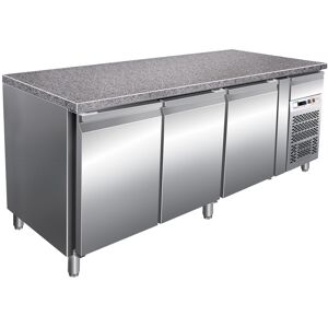 FORCAR Tavolo Refrigerato Pasticceria e Pizzeria PA2000TNGR7 con Piano in Granito +2° +