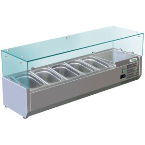 FORCAR Refrigeratore Pizzeria Cm. 120 x 33, Cap. 5 vaschette GN 1/4