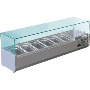 FORCAR Refrigeratore Pizzeria Cm. 140 x 33, Cap. 6 Vaschette GN 1/4