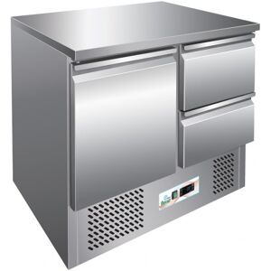 FORCAR Saladette Refrigerata S901-2D 1 Porta + 2 Cassetti Cm 90 x 70 x 87 h - Temp. +2°