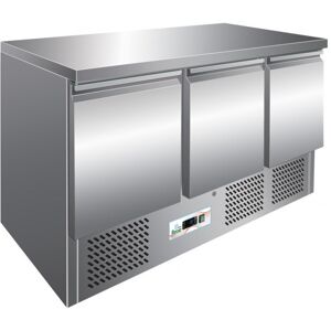 FORCAR Saladette Refrigerata S903TOP 3 Porte Cm 136,5 x 70 x 86,5 h - Temp. +2° +8°