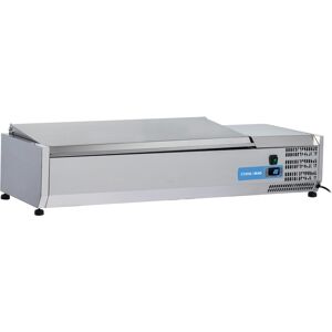 CoolHead Vetrina Ingredienti Pizza con Coperchio Inox - Capacità n° 3 Bacinelle GN1/3 + n