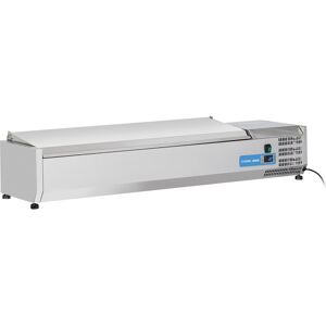 CoolHead Vetrina per Ingredienti Pizza con Coperchio in Acciaio Inox - Capacità n° 6 Baci