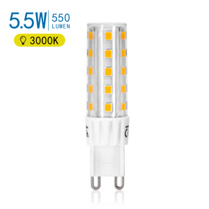 Aigostar lampadina led g9 5.5w 550 lumen 3000k luce calda l65.5w17h17mm angolo 360 gradi equivale a 45w incadescenza - aigostar