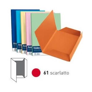 Favini 25 Cartelline a 3 Lembi 200 g - 24,5x34,5 cm Rosso