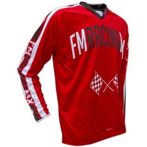 Maglia Moto Cross Enduro FM Racing Vintage X24 Campus Rosso taglia L