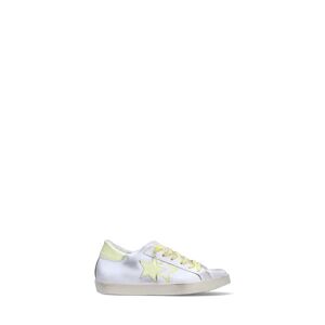 2 STAR Sneaker donna bianca/gialla in pelle BIANCO 40