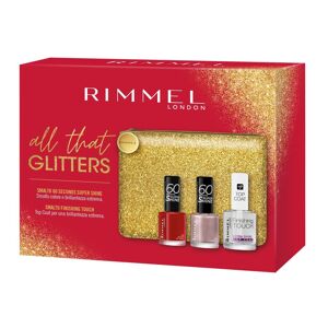 Rimmel London All That Glitters Pochette 2 Smalti Unghie + Top Coat