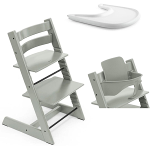 Stokke Tripp Trapp e Vassoio con Baby Set 2 Glacier Green - White
