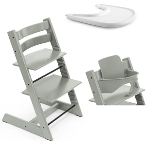 Stokke Promo Tripp Trapp e Vassoio con Baby Set Glacier Green - White