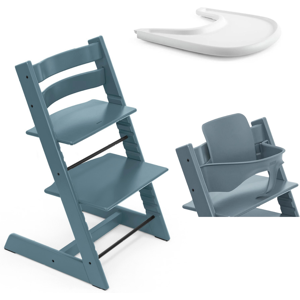 Stokke Tripp Trapp e Vassoio con Baby Set 2 Fjord Blue - White