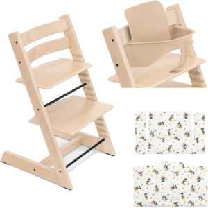 Stokke Promo Tripp Trapp con Cuscino e Baby Set OMAGGIO Natural - Mickey Celebration