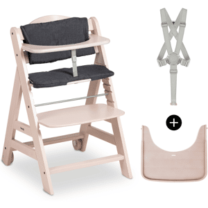 Hauck Beta+ Seggiolone Evolutivo con Cuscino e Vassoio Whitewashed