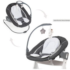 Hauck Alpha+ Bouncer Deluxe Melange Grey