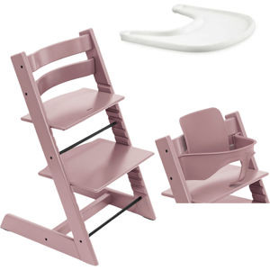 Stokke Tripp Trapp e Vassoio con Baby Set 2 Heather Mauve - White