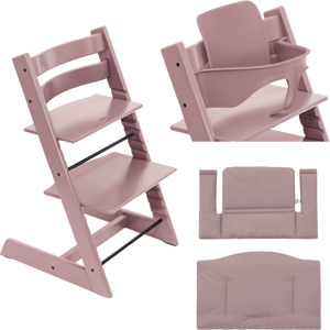 Stokke Kit Tripp Trapp con Cuscino e Baby Set 2 Heather Mauve - Heather Mauve