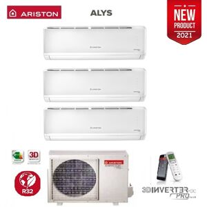 Climatizzatore Condizionatore Ariston Trial Split Inverter Alys Plus 9000+9000+18000 Btu R-32 Con Trial 80 Xd0c-O 9+9+18 Wi-Fi Ready