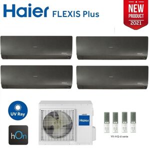 HAIER Climatizzatore Condizionatore Haier Quadri Split Inverter Flexis Plus Black R-32 7000+9000+12000+12000 Con 4u75s2sr3fa Wi-Fi Hon - New 2021-7+9+12+12