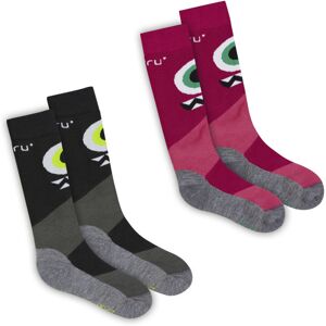 Meru Ski Kids 2Pack - calze da sci Grey/Pink 23/26