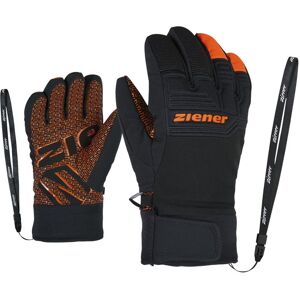 Ziener Lanus AS® PR - guanti da sci - bambino Black/Orange 3,5