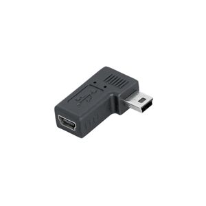 Maxtrack USB Mini B vrouwelijk Adapter - USB Mini 5-pin Haaks mannelijk