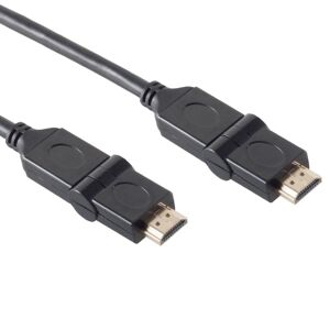 S-Conn HDMI 2.0 Kabel - 4K 60hz - Draaibaar omhoog&omlaag - 2 meter - Zwart