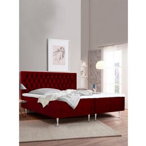 Places of Style Boxspring Exclusive incl. topmatras, 3 breedten, 3 hardheid-uitvoeringen rood Samtoptik