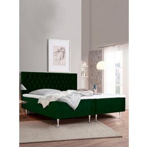 Places of Style Boxspring Exclusive incl. topmatras, 3 breedten, 3 hardheid-uitvoeringen groen Samtoptik