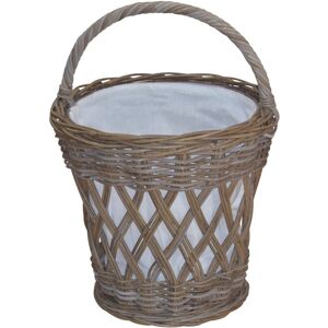 HOFMANN LIVING AND MORE Wasmand van rotan met praktische draaggreep (1 stuk) grijs