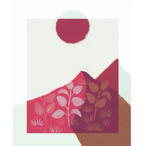 Komar Wanddecoratie Plant a Garden Wanddecoratie - zonder lijst (1 stuk) roze 40 cm x 50 cm