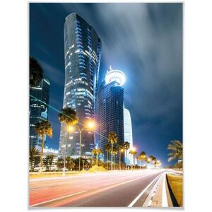 Wall-Art Poster Qatar Doha Poster zonder lijst (1 stuk) multicolor 40 cm x 50 cm x 0,1 cm