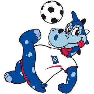 Wall-Art Wandfolie Voetbal HSV kleine mascotte (1 stuk) multicolor 60 cm x 65 cm x 0,1 cm