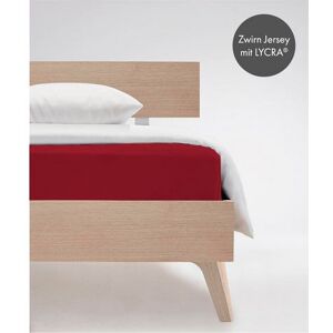 fleuresse Hoeslaken Comfort in mt. 90x200, 140x200 of 180x200 cm Katoen-elastaan laken, voor matrassen tot 23 cm hoog (1 stuk) rood 180 cm x 200-220 cm