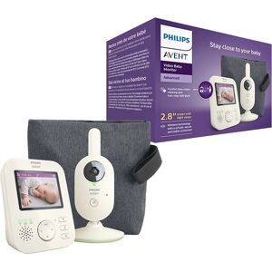 Philips AVENT Video-babyfoon Geavanceerd SCD882/26 met kleurenscherm, bereik van 300 meter en intercomfunctie wit