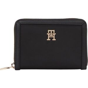 Tommy Hilfiger Portemonnee TH ESSENTIAL S MED ZA met goudkleurige details zwart