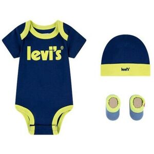 Levi's Kidswear Body met korte mouwen Newborn-cadeauset (set, 3-delig) blauw 1 (62/68);2 (74/80)