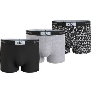 Calvin Klein Trunk 3PK met elastische logo-band (3 stuks, Set van 3) multicolor Small