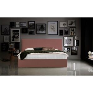 ATLANTIC home collection Bedframe Melody met bedkist en lattenbodem roze Cord