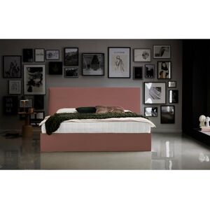 ATLANTIC home collection Bedframe Melody met bedkist en lattenbodem roze Cord